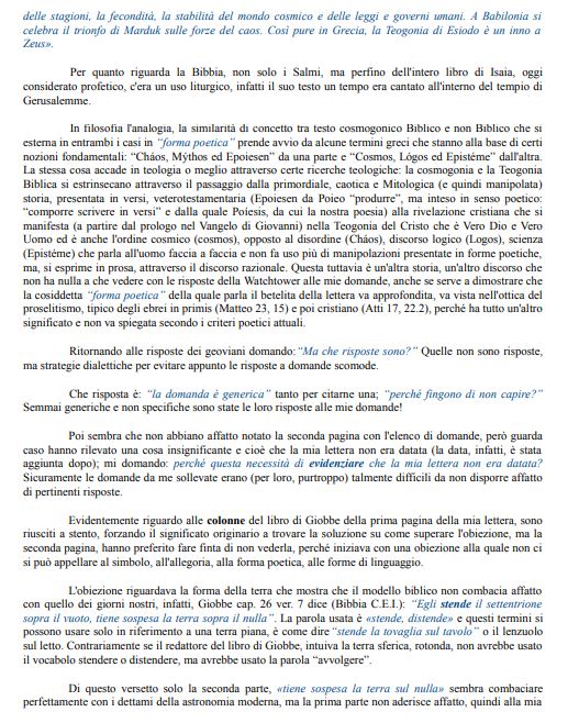 Premessa alla lettera alla WT a pagina intera 4