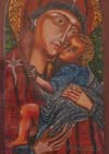 Madonna con teca,  primo dettaglio
